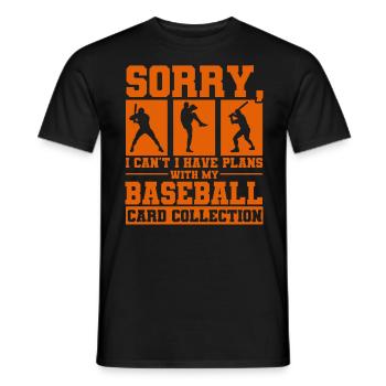 Collectionneurs de cartes de baseball Carte de baseball - T-shirt homme - noir - Devant - AI Model Male 178 light (178cm)