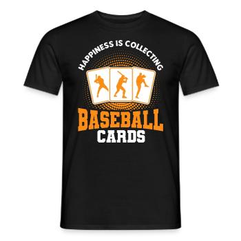 Sports Cards Collection Baseball Card Gift - Men's T-Shirt - black - Front - AI Model Male 178 light (178cm)