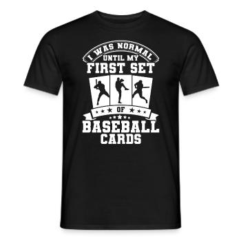 Sports Cards Collection Baseball Card Gift - Men's T-Shirt - black - Front - AI Model Male 178 light (178cm)