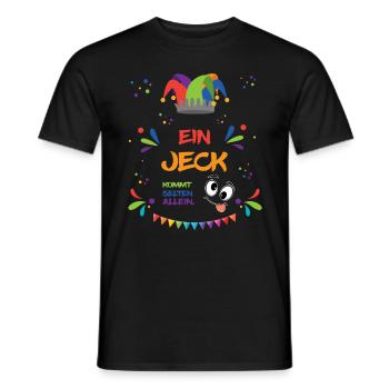Un Jeck vient rarement seul - Carnaval carnaval - T-shirt homme - noir - Devant - AI Model Male 178 light (178cm)