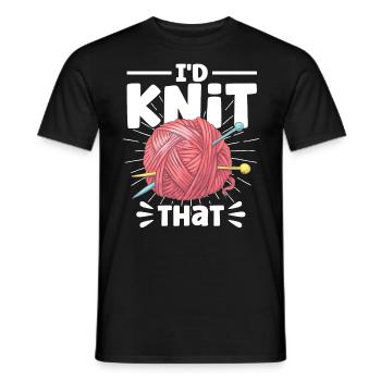 Tricot Tissu Tricot Cadeau tricot - T-shirt homme - noir - Devant - AI Model Male 178 light (178cm)