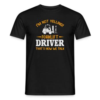 Conducteur de chariot élévateur Chariot élévateur Cadeau de chariot élévateur - T-shirt homme - noir - Devant - AI Model Male 178 light (178cm)