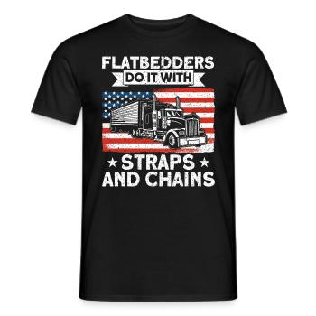 Semi-remorque Trucker Trucker Truck driver cadeau - T-shirt homme - noir - Devant - AI Model Male 178 light (178cm)