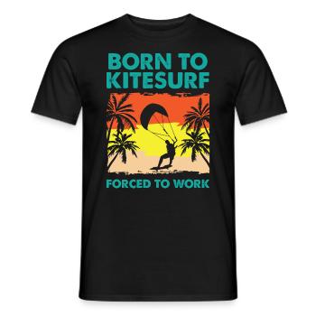 Kitesurfer Kitesurfing Kiteboard Kiter Kiten Bar - Men's T-Shirt - black - Front - AI Model Male 178 light (178cm)