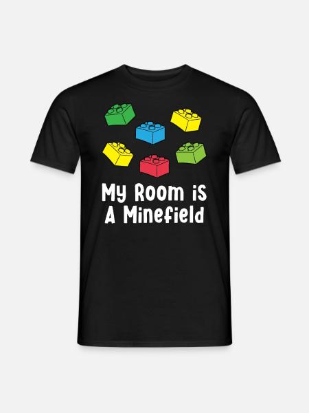 Klemmsteine Blöcke Bauen Bausteine Kita Geschenk - Männer T-Shirt - Schwarz