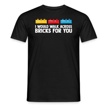 Clamping Bricks Blocks Building Blocks Kita Gift - Men's T-Shirt - black - Front - AI Model Male 178 light (178cm)
