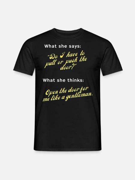 Open it like a gentleman! - Men's T-Shirt - black