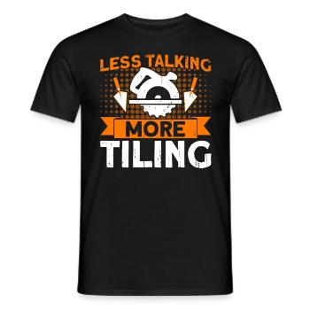 Carrelage Tiler Cadeau d’artisan - T-shirt homme - noir - Devant - AI Model Male 178 light (178cm)