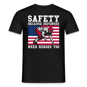 Jeu de football Joueur de football américain - T-shirt homme - noir - Devant - AI Model Male 178 light (178cm)