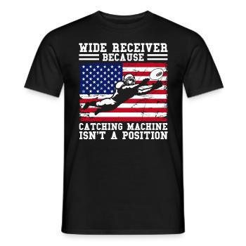 Match de football américain - T-shirt homme - noir - Devant - AI Model Male 178 light (178cm)