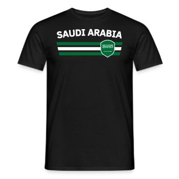 Tshirt de fan saoudien pour les compétitions mondiales - T-shirt homme - noir - Devant - AI Model Male 178 light (178cm)