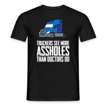 Truck Truck Truck Driver Trucker Gift - Men's T-Shirt - black - Front - AI Model Male 178 light (178cm)