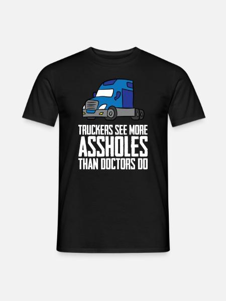 LKW Truck LKW Fahrer Trucker Geschenk - Männer T-Shirt - Schwarz