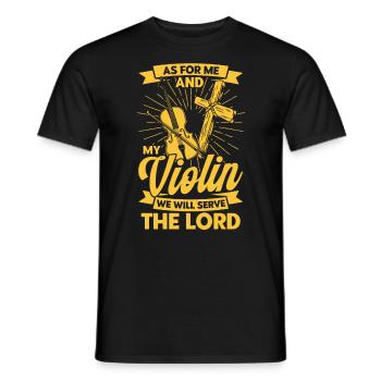 Amateur de violon Violoniste Violoniste d’orchestre - T-shirt homme - noir - Devant - AI Model Male 178 light (178cm)