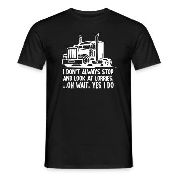 Truck Driver Truck Truck Saying Profession Trucker - Men's T-Shirt - black - Front - AI Model Male 178 light (178cm)