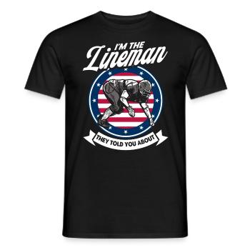 American Football American Football Mannschaft Foo - Männer T-Shirt - Schwarz - Vorne - AI Model Male 178 light (178cm)