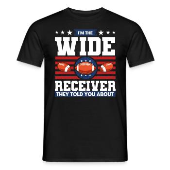 Football Game Football Player American Football - Men's T-Shirt - black - Front - AI Model Male 178 light (178cm)