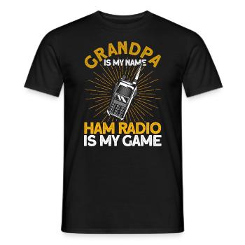 Amateur radio radio amateur Morse code transmit Gesche - Men's T-Shirt - black - Front - AI Model Male 178 light (178cm)