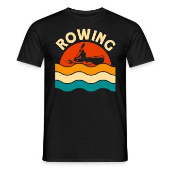 Team Rowing Rowers Rowing Gift - Men's T-Shirt - black - Front - AI Model Male 178 light (178cm)