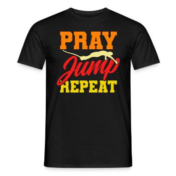Bungee Jumping Bungee Jumping Extreme Sports Gift - Men's T-Shirt - black - Front - AI Model Male 178 light (178cm)