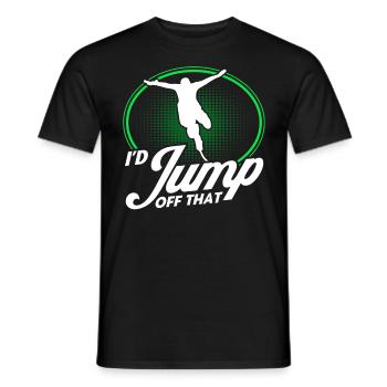 Extreme Sports Bungee Jumping Bungee Springer - Men's T-Shirt - black - Front - AI Model Male 178 light (178cm)