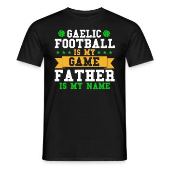 Footballeur gaélique Sport d’équipe irlandais - T-shirt homme - noir - Devant - AI Model Male 178 light (178cm)