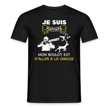 Homme Je Suis Retraité Chasseur Tee Shirt Cadeau - T-shirt homme - noir - Devant - AI Model Male 178 light (178cm)