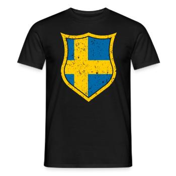 Schweden - Männer T-Shirt - Schwarz - Vorne - AI Model Male 178 light (178cm)