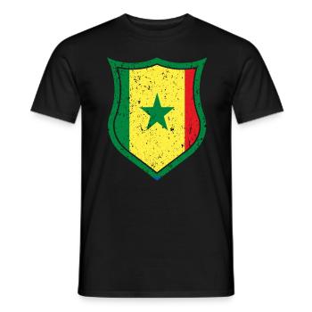 Senegal - Männer T-Shirt - Schwarz - Vorne - AI Model Male 178 light (178cm)