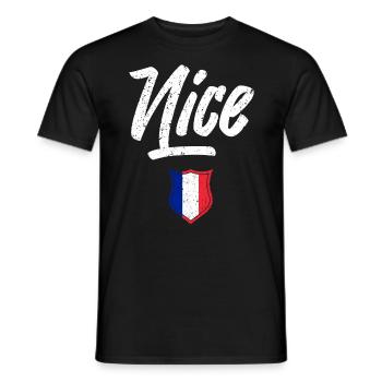 Nice - Men's T-Shirt - black - Front - AI Model Male 178 light (178cm)