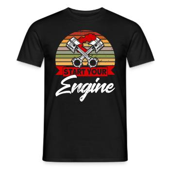 Autorennen Drag Racer Drag Race Geschenk - Männer T-Shirt - Schwarz - Vorne - AI Model Male 178 light (178cm)
