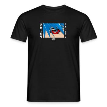 Anime Otaku Weeb Anime Paused Talk Fast - Männer T-Shirt - Schwarz - Vorne - AI Model Male 178 light (178cm)