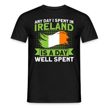 Racines irlandaises Drapeau irlandais Cadeau irlandais - T-shirt homme - noir - Devant - AI Model Male 178 light (178cm)