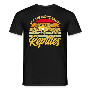 Reptiles Reptile Snake Gift - Men's T-Shirt - black - Front - AI Model Male 178 light (178cm)