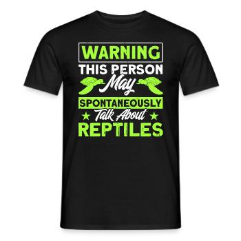 Reptile Reptile Lézards Cadeau - T-shirt homme - noir - Devant - AI Model Male 178 light (178cm)