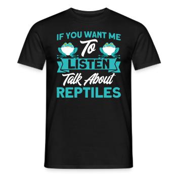Snake Reptile Lovers Reptile Gift - Men's T-Shirt - black - Front - AI Model Male 178 light (178cm)