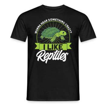 Reptile Lizards Reptile Lovers Gift - T-shirt homme - noir - Devant - AI Model Male 178 light (178cm)