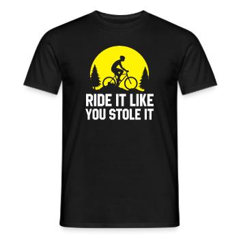 Cyclisme VTT Vélo VTT - T-shirt homme - noir - Devant - AI Model Male 178 light (178cm)