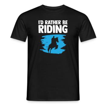 Riding Horse Riding Farm Rider Gift - Men's T-Shirt - black - Front - AI Model Male 178 light (178cm)
