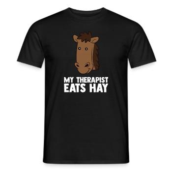 Riding Horse Riding Farm Rider Gift - Men's T-Shirt - black - Front - AI Model Male 178 light (178cm)