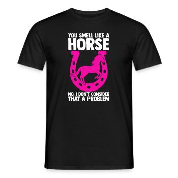 Riding Horse Riding Farm Rider Gift - Men's T-Shirt - black - Front - AI Model Male 178 light (178cm)