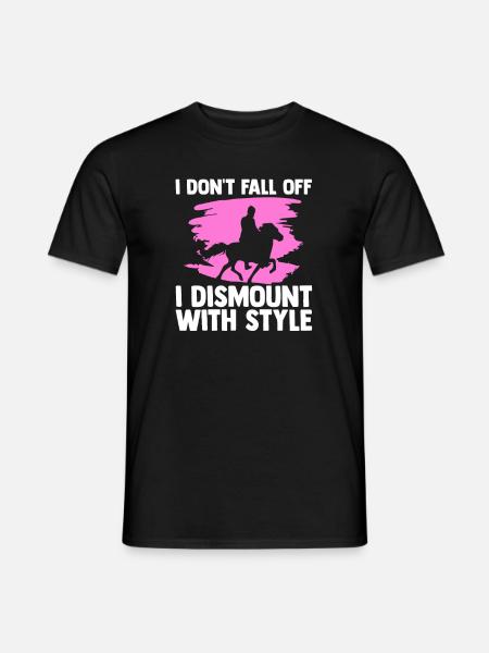 Pferde Reiten Reiter Spruch - Männer T-Shirt - Schwarz