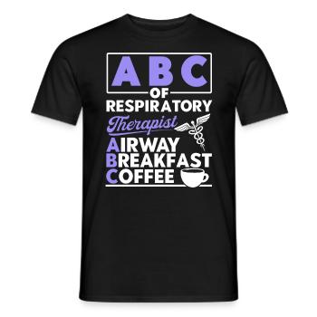 Intensivpflege Eingetragene Respirotäre Therapeuti - Männer T-Shirt - Schwarz - Vorne - AI Model Male 178 light (178cm)