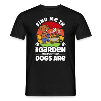 Garten Hunde Hundehalter Geschenk - Männer T-Shirt - Schwarz - Vorne - AI Model Male 178 light (178cm)