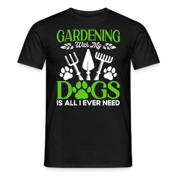 Gartenarbeit Hobbygärtner Hundehalter Geschenk - Männer T-Shirt - Schwarz - Vorne - AI Model Male 178 light (178cm)