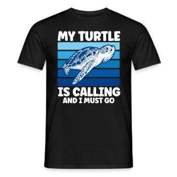 Turtle keeping Sea turtles Turtles - Men's T-Shirt - black - Front - AI Model Male 178 light (178cm)