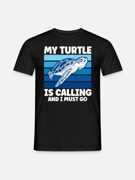 Schildkrötenhaltung Meeresschildkröte Schildkröten - Männer T-Shirt - Schwarz