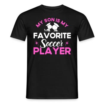 Football Mama Mother Son Cadeau - T-shirt homme - noir - Devant - AI Model Male 178 light (178cm)