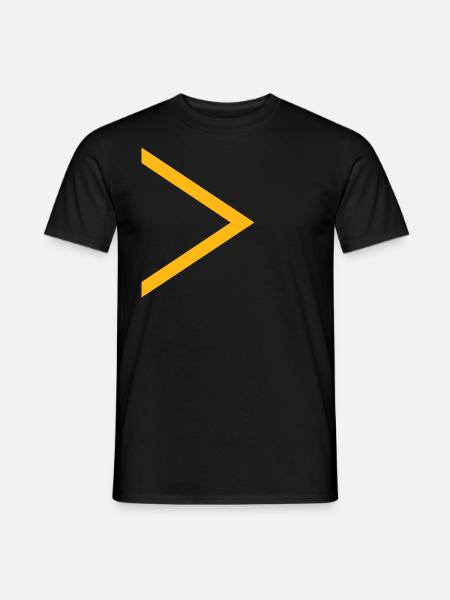 Flèche jaune - T-shirt homme - noir