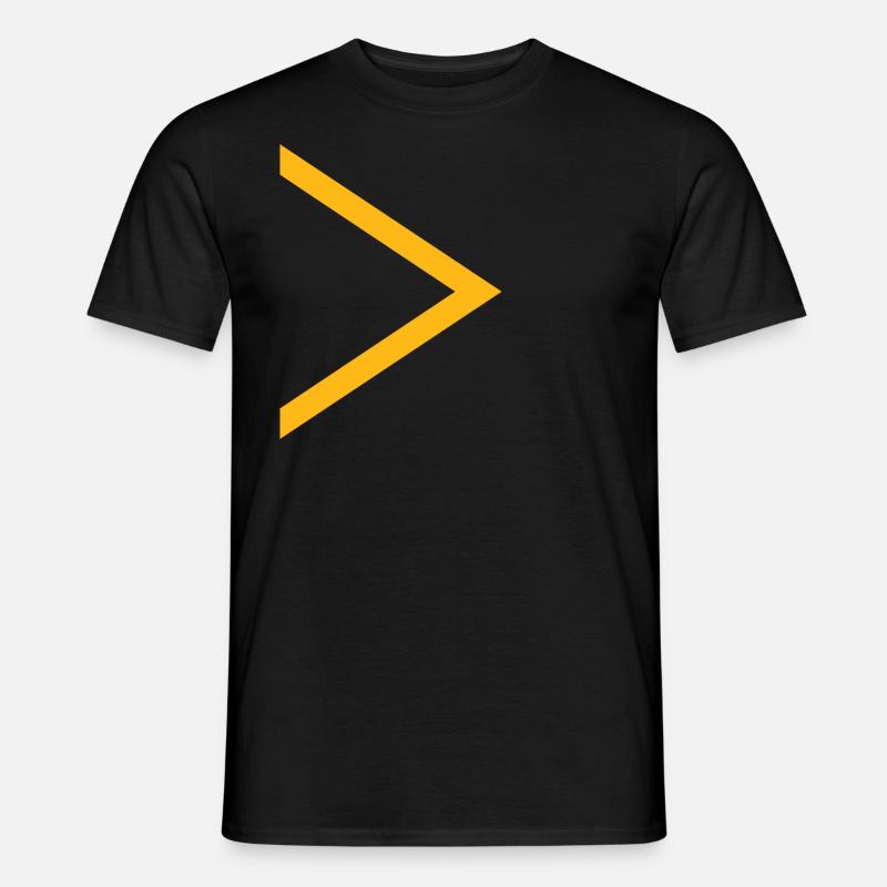 Gelber Pfeil - Männer T-Shirt - Schwarz